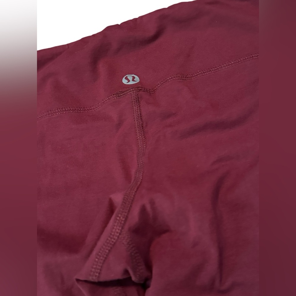 Lululemon maroon low rise long athletic workout leggings - Picture 6 of 6